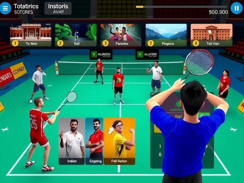 Badminton Powerhouses India character customization screen showing diverse Indian avatar options